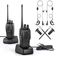 Los mejores  - OWSOO Walkie Talkie Profesional Recargable PMR446 Walkis 1500mah CTCSS DCS 6KM Radiocomunicación con Linterna LED y…